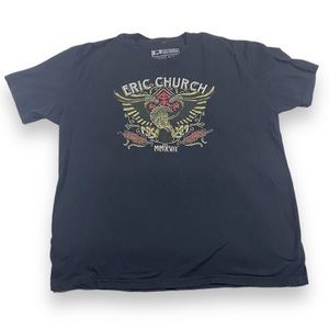 Eric Church Holdin My Own Tour T-Shirt Country Concert Tee Black Red XXL